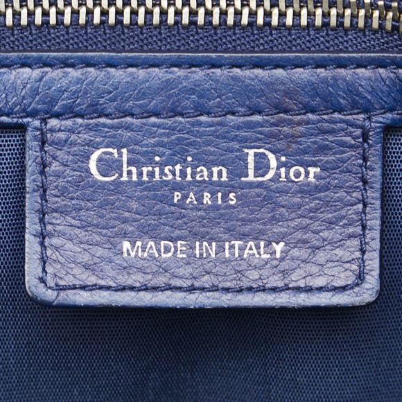 CHRISTIAN DIOR Blue Leather Shoulder Bag - Picture 10 of 13